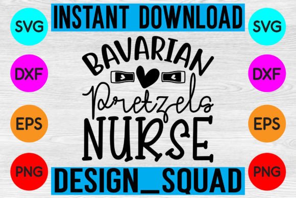 Bavarian Pretzels Nurse Graphics for Crafts