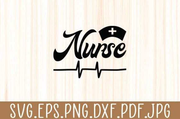 Funny Nurse Life Letter Print Graphic for Crafts