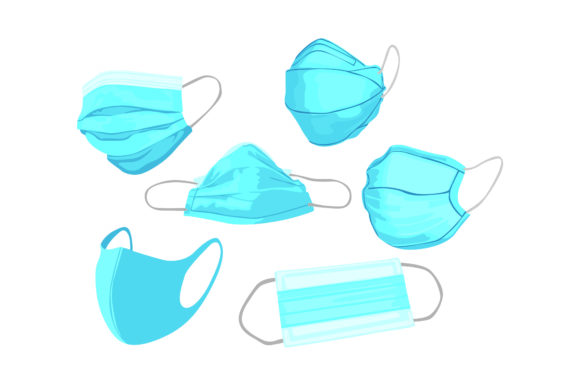 Medical Mask Vector Graphics for Crafts