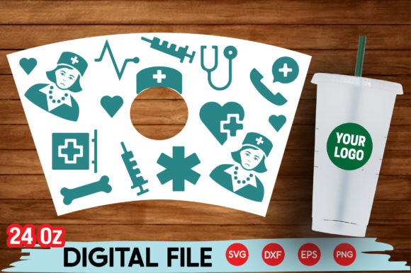 Nurse 24oz Cup Design: Graphics for Crafts