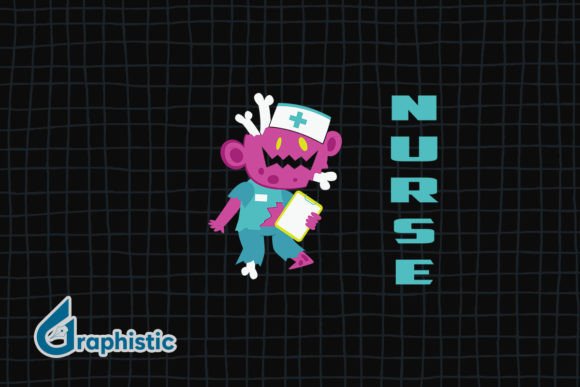 Nurse Zombie Halloween Graphics for Crafts