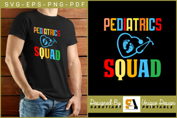 Pediatrics Squad Nurse Design for Crafts & Graphics