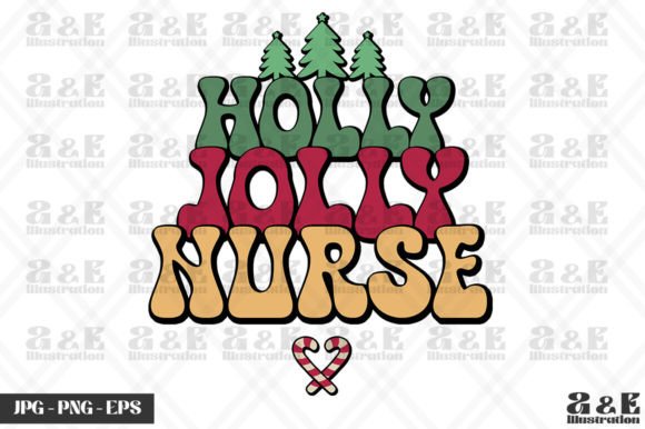 Retro Xmas Nurse Graphics for Crafts